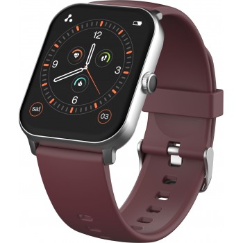 Ambrane Wise Eon Pro1.85 lucid display with BT calling Smartwatch  (Black Strap, Regular)