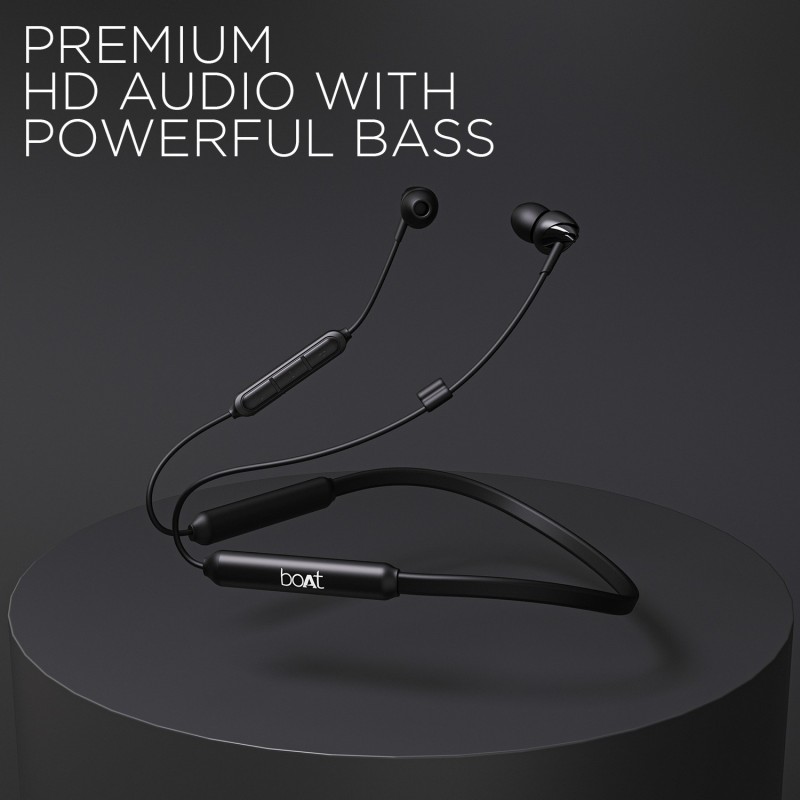 Boat 100 Bluetooth Wireless in Ear Earphones with Upto 30 Hours Playback, Boat Signature Sound, Ipx4 and Integrated Controls with Mic (Active Black) Boat 100 Bluetooth Wireless in Ear Earphones with Upto 30 Hours Playback, Boat Signature Sound, Ipx4 and Integrated Controls with Mic (Active Black)