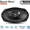Sound Boss Performance Auditor SB-6979 6x9 3-Way 480W Co-Axial Car Speakers Sound Boss Performance Auditor SB-6979 6x9 3-Way 480W Co-Axial Car Speakers