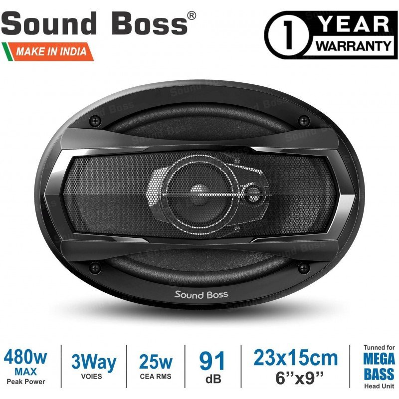 Sound Boss Performance Auditor SB-6979 6x9 3-Way 480W Co-Axial Car Speakers Sound Boss Performance Auditor SB-6979 6x9 3-Way 480W Co-Axial Car Speakers