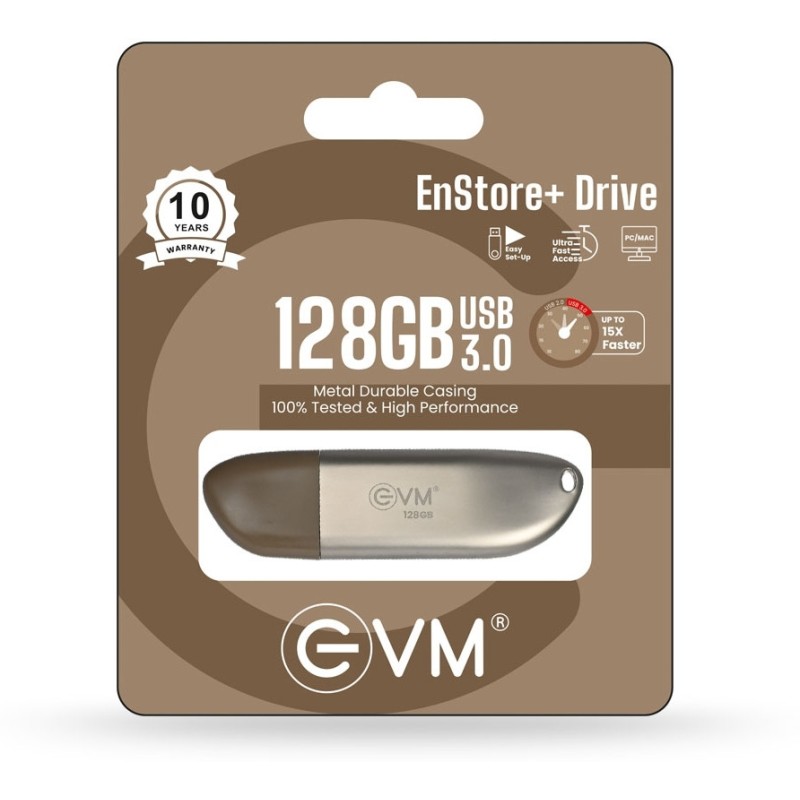EVM 128GB ENSTORE+ DRIVE USB 3.2 GEN 1 (PENDRIVE) 128 GB Pen Drive Compatible with Desktop Computer, Laptop, Audio Player, Television USB 3.2 Metal Case (Gold) EVM 128GB ENSTORE+ DRIVE USB 3.2 GEN 1 (PENDRIVE) 128 GB Pen Drive Compatible with Desktop Computer, Laptop, Audio Player, Television USB 3.2 Metal Case (Gold)