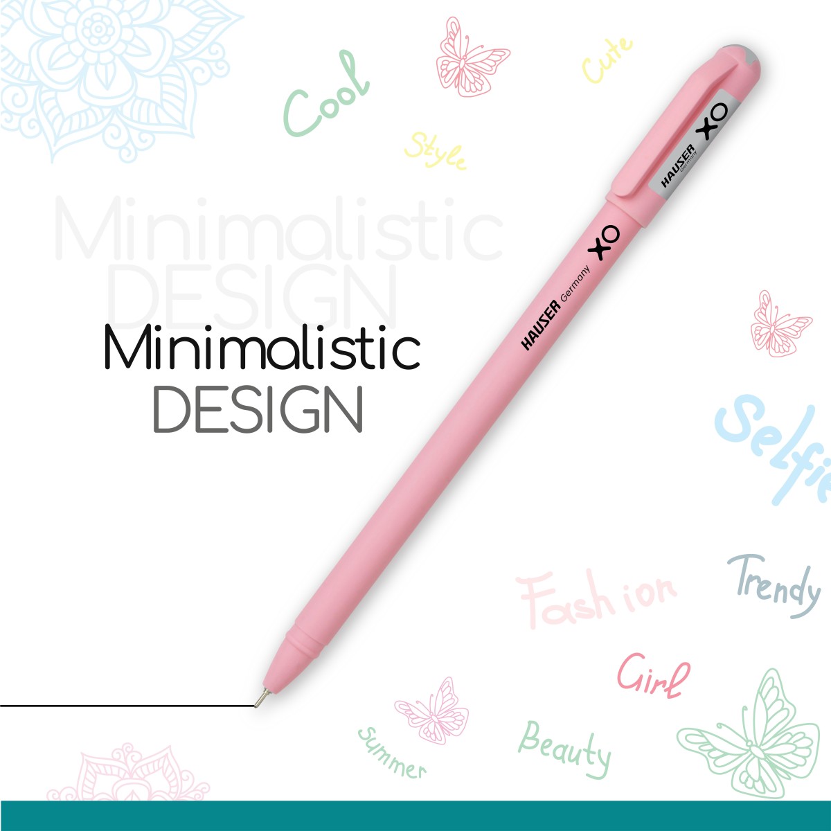 HAUSER Xo Girl Squad Ball Pen Pack of 100 Ball Pen