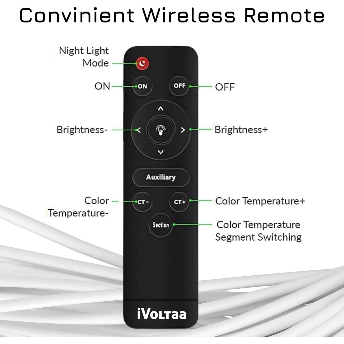 iVoltaa 18 inches Light with Tripod Ring Flash (White, Black)