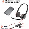 Poly by Plantronics - Blackwire 3225 USB-A Wired Headset - Dual-Ear (Stereo) Wired Over Ear Headphones with Mic - Connect to PC/Mac via USB-A or Mobile/Tablet via 3.5 mm Connector (209747-22)