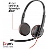 Poly by Plantronics - Blackwire 3225 USB-A Wired Headset - Dual-Ear (Stereo) Wired Over Ear Headphones with Mic - Connect to PC/Mac via USB-A or Mobile/Tablet via 3.5 mm Connector (209747-22)