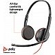 Poly by Plantronics - Blackwire 3225 USB-A Wired Headset - Dual-Ear (Stereo) Wired Over Ear Headphones with Mic - Connect to PC/Mac via USB-A or Mobile/Tablet via 3.5 mm Connector (209747-22)