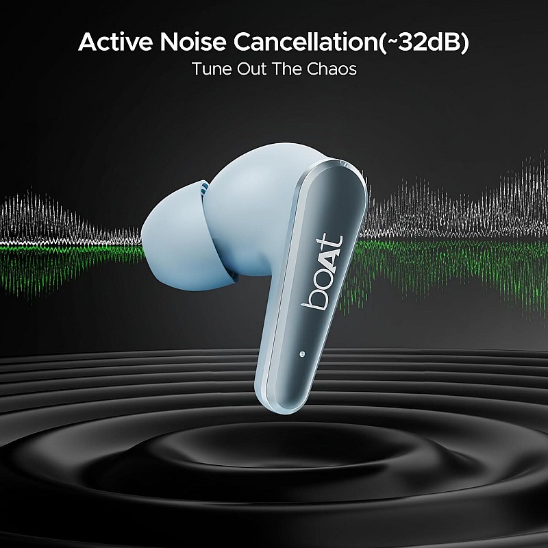 boAt Airdopes 280 ANC, Active Noise Cancellation(~32dB), 60Hrs Battery, 13mm Drivers, 4Mics ENx, Fast Charge, IPX5, v5.3 Bluetooth Earbuds, TWS Ear Buds Wireless Earphones with mic 