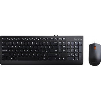 Lenovo 300 Wired Keyboard and Mouse Combo (Black)