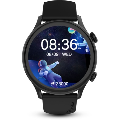 Syska Polar, 1.32 IPS Display, BT Calling with In Built Memory for Offline Songs Smartwatch (Black Strap, Free Size) Syska Polar, 1.32 IPS Display, BT Calling with In Built Memory for Offline Songs Smartwatch (Black Strap, Free Size)