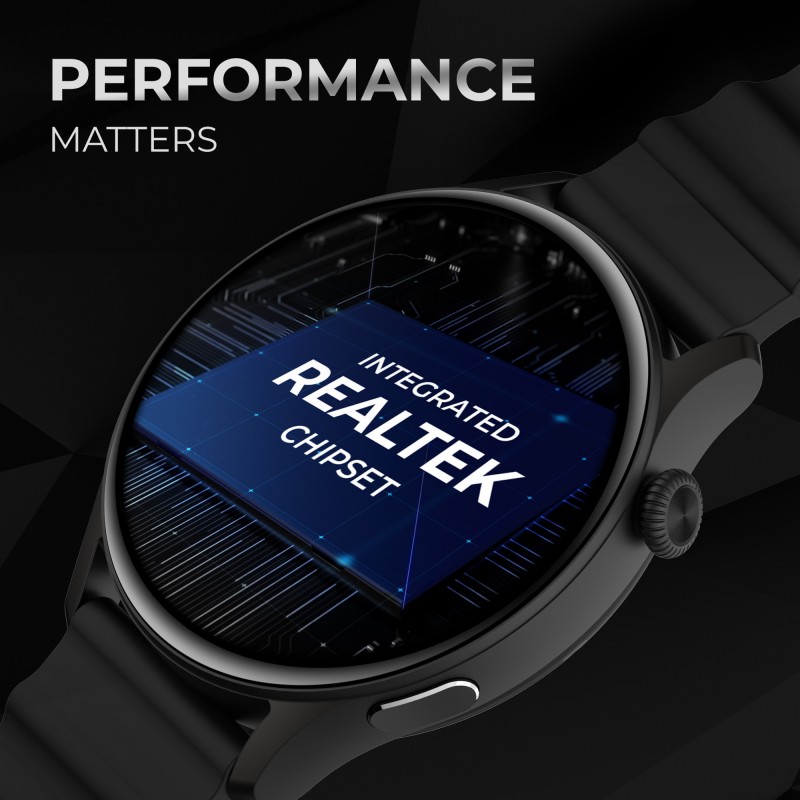 PLAYFIT FLAUNT2 with 1.43'' AMOLED, Rotary Crown, 2.5D All-View Display with BT Calling Smartwatch (Black Strap, Free Size) (un box) PLAYFIT FLAUNT2 with 1.43'' AMOLED, Rotary Crown, 2.5D All-View Display with BT Calling Smartwatch (Black Strap, Free Size) (un box)