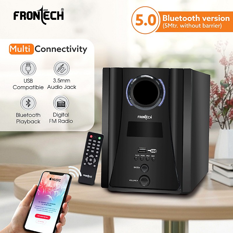 Frontech jil-SW-3918 Micro Hi-Fi System  (Black)