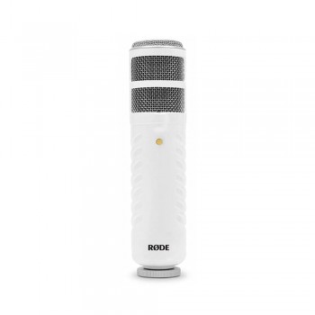 RODE Podcaster USB Wired Microphone with Broadcast Quality Audio (White & Gold)