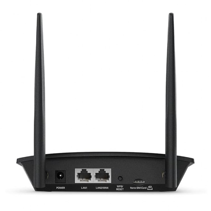 TP-Link TL-MR100 300Mbps 2.4GHz Wireless N 4G LTE, Wi-Fi N300, Plug and Play, Parental Controls, Guest Network, with Micro SIM Card Slot, WiFi Router, Black TP-Link TL-MR100 300Mbps 2.4GHz Wireless N 4G LTE, Wi-Fi N300, Plug and Play, Parental Controls, Guest Network, with Micro SIM Card Slot, WiFi Router, Black