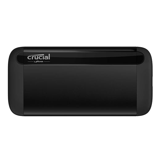 Crucial X8 1TB Portable SSD Up to 1050MB/s USB 3.2 External Solid State Drive, USB-C, USB-A CT1000X8SSD9 Crucial X8 1TB Portable SSD Up to 1050MB/s USB 3.2 External Solid State Drive, USB-C, USB-A CT1000X8SSD9
