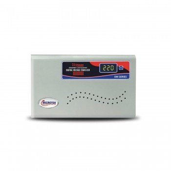 MICROTEK EM4160+ Automatic Voltage Digital Display Wall Mounted Stabilizer for AC up to 1.5 ton Metallic Grey