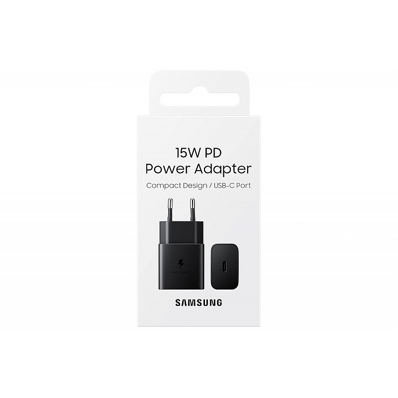 Samsung Original 15W Single Port, Type-C Charger (Cable not Included) Black