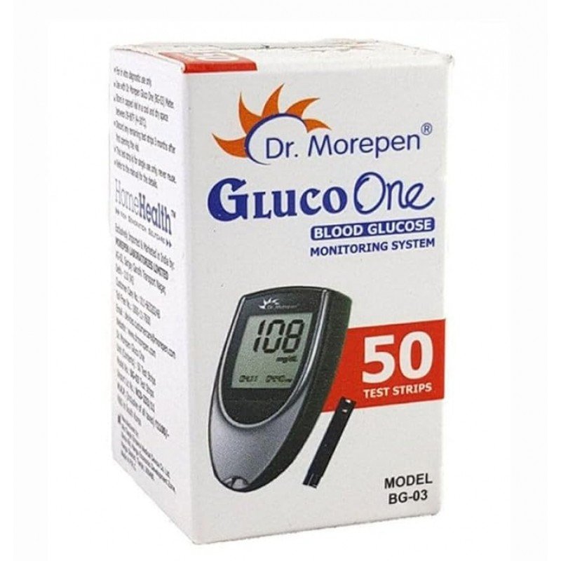 Dr. Morepen BG-03 Blood Glucose Test Strips, 50 Strips (Black/White)(Only Strips, No Glucometer) Dr. Morepen BG-03 Blood Glucose Test Strips, 50 Strips (Black/White)(Only Strips, No Glucometer)