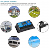 ELEPHANTBOAT® ABS 30A 12V 24V Solar Panel Charger Controller Battery Regulator Dual USB LCD Display (Blue) ELEPHANTBOAT® ABS 30A 12V 24V Solar Panel Charger Controller Battery Regulator Dual USB LCD Display (Blue)