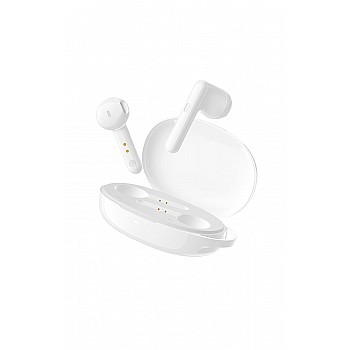 TECNO Wireless Bookshelf Buds 2 in Ear (White)| Deep Bass with 13mm Larger Drivers | Up to 18 Hours of Playtime | IPX4 Sweat, Water and Dust Resistant | Environmental Noise Cancellation | BT 5.0