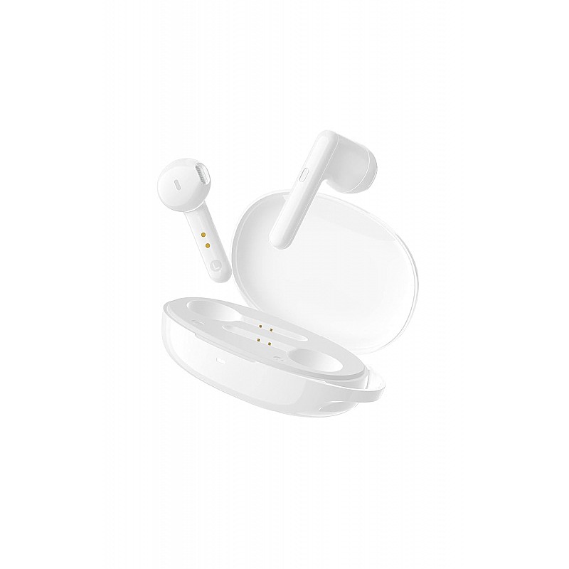 TECNO Wireless Bookshelf Buds 2 in Ear (White)| Deep Bass with 13mm Larger Drivers | Up to 18 Hours of Playtime | IPX4 Sweat, Water and Dust Resistant | Environmental Noise Cancellation | BT 5.0