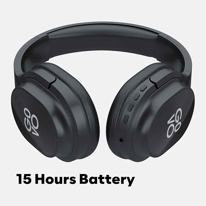 GOVO GOBOLD 600 Bluetooth Wireless On Ear Headphones with Mic, 15H Play Time, 40MM Driver, Black GOVO GOBOLD 600 Bluetooth Wireless On Ear Headphones with Mic, 15H Play Time, 40MM Driver, Black
