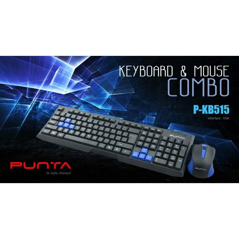 Punta P-KB515 USB Wired Keyboard Mouse Combo- 