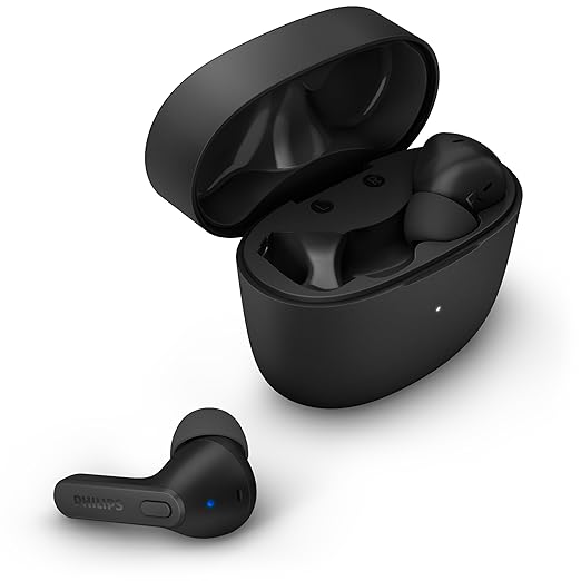 Philips Audio TAT2206 TWS Earbuds with IPX4, 6+12 Hours Play time, Black Philips Audio TAT2206 TWS Earbuds with IPX4, 6+12 Hours Play time, Black