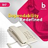 Beetel B17N Basic Corded Landline Phone, Grey