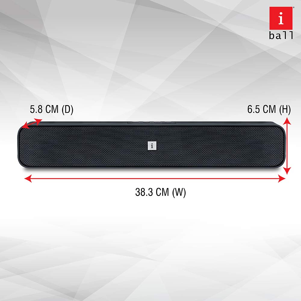 iBall Musi Base High Power Compact Soundbar with Multiple Playback Options | FM Radio