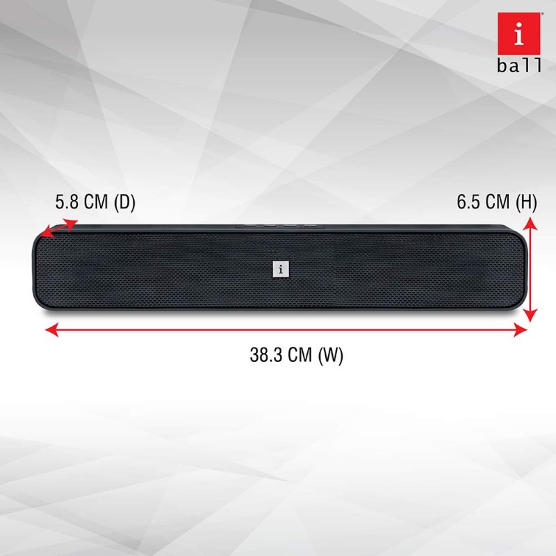 iBall Musi Base High Power Compact Soundbar with Multiple Playback Options | FM Radio