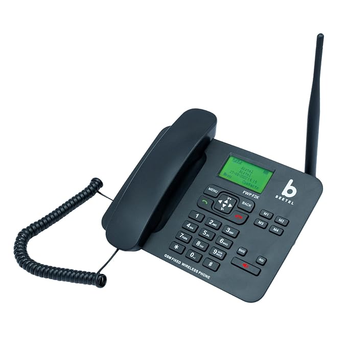 Beetel F2K GSM Fixed Wireless Landline Phone, LCD Display, Supports Quad Band (Black)