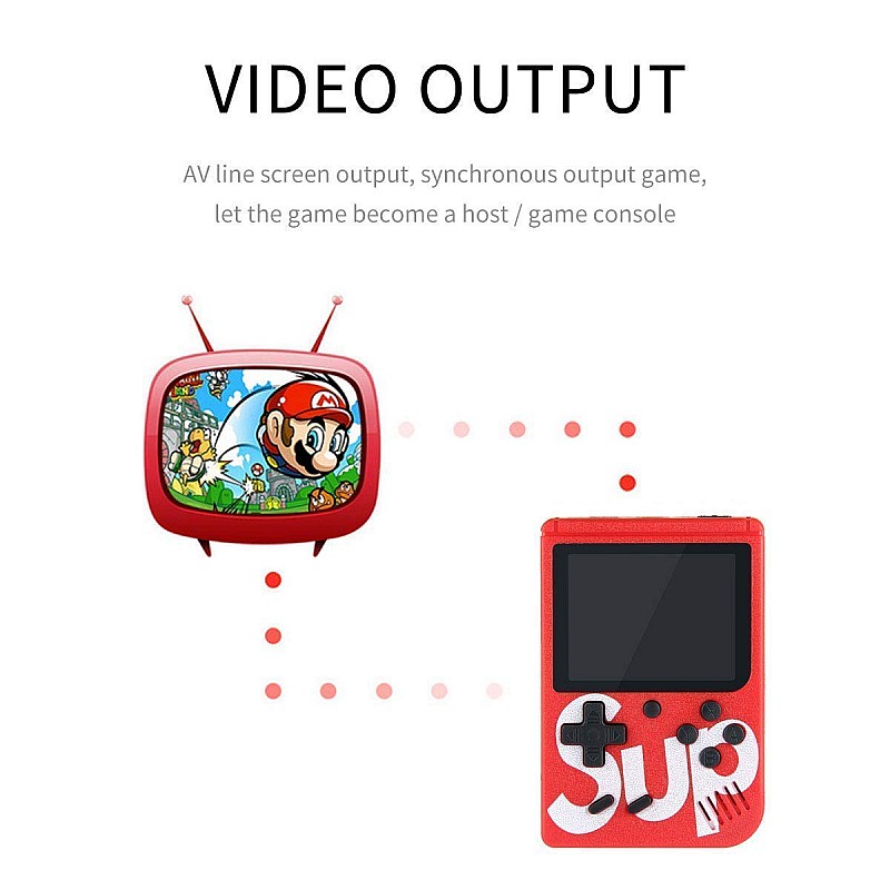 Storio SUP Handheld Game Console, Classic Retro Video Gaming Player USB Rechargeable Classic Old Games Best Toy