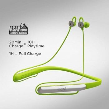 Boat Rockerz 295v2 Bluetooth Wireless in Ear Earphones with Mic (Spirit Lime)