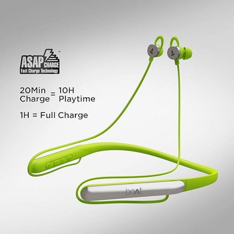 Boat Rockerz 295v2 Bluetooth Wireless in Ear Earphones with Mic (Spirit Lime) Boat Rockerz 295v2 Bluetooth Wireless in Ear Earphones with Mic (Spirit Lime)