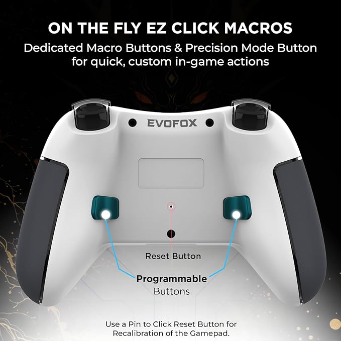 EvoFox One S Universal 3-Mode Wireless Gaming Controller – HallSense™ Precision Joysticks, Bluetooth 5.0, 2.4GHz & Wired Connectivity EvoFox One S Universal 3-Mode Wireless Gaming Controller – HallSense™ Precision Joysticks, Bluetooth 5.0, 2.4GHz & Wired Connectivity