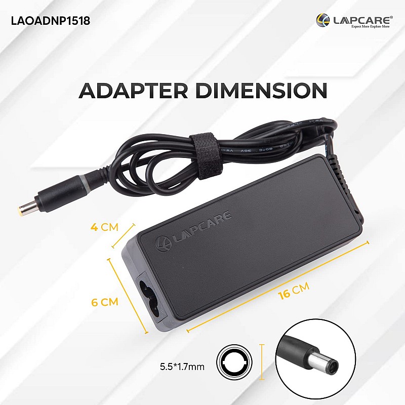 Lapcare 19V 65W 3.42A Compatible Laptop Adapter Charger for Toshiba Satellite and Acer Travel Mate Series Models