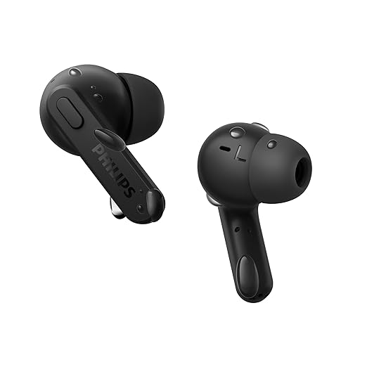 Philips Audio TAT2206 TWS Earbuds with IPX4, 6+12 Hours Play time, Black Philips Audio TAT2206 TWS Earbuds with IPX4, 6+12 Hours Play time, Black