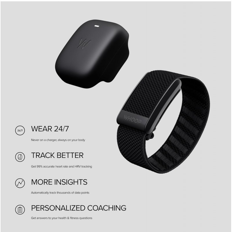 WHOOP 4.0 with 12 Month Subscription- Wearable Health Fitness & Activity Tracker- Continuous Monitoring, Performance Optimization, Heart Rate Tracking, Improve Sleep, Strain, Recovery, Wellness, Black WHOOP 4.0 with 12 Month Subscription- Wearable Health Fitness & Activity Tracker- Continuous Monitoring, Performance Optimization, Heart Rate Tracking, Improve Sleep, Strain, Recovery, Wellness, Black