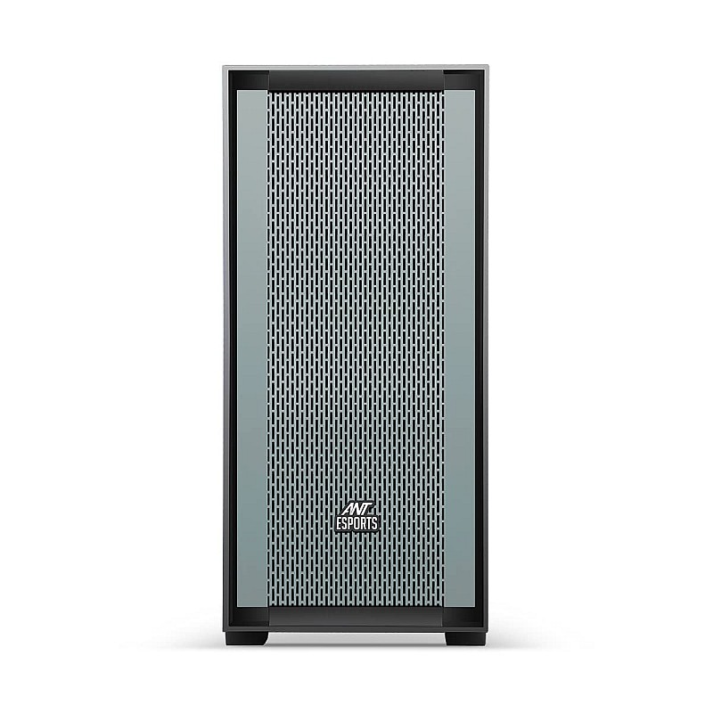 Ant Esports 690 Air Mid- Tower Computer Case / Gaming Cabinet - Black / Grey | Supports E-ATX, ATX, Micro-ATX, Mini-ITX | Pre-Installed 3 x 120mm ARGB