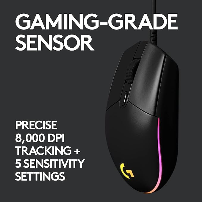 Logitech G102 Light Sync Gaming Mouse with Customizable RGB Lighting, 6 Programmable Buttons Logitech G102 Light Sync Gaming Mouse with Customizable RGB Lighting, 6 Programmable Buttons