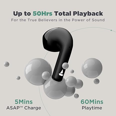 boAt Airdopes Atom 81 Truly Wireless in Ear Ear Buds w/Upto 50H Playtime, Quad Mics ENx Tech, 13MM Drivers,Super Low Latency(50ms), ASAP Charge, BT v5.3 boAt Airdopes Atom 81 Truly Wireless in Ear Ear Buds w/Upto 50H Playtime, Quad Mics ENx Tech, 13MM Drivers,Super Low Latency(50ms), ASAP Charge, BT v5.3