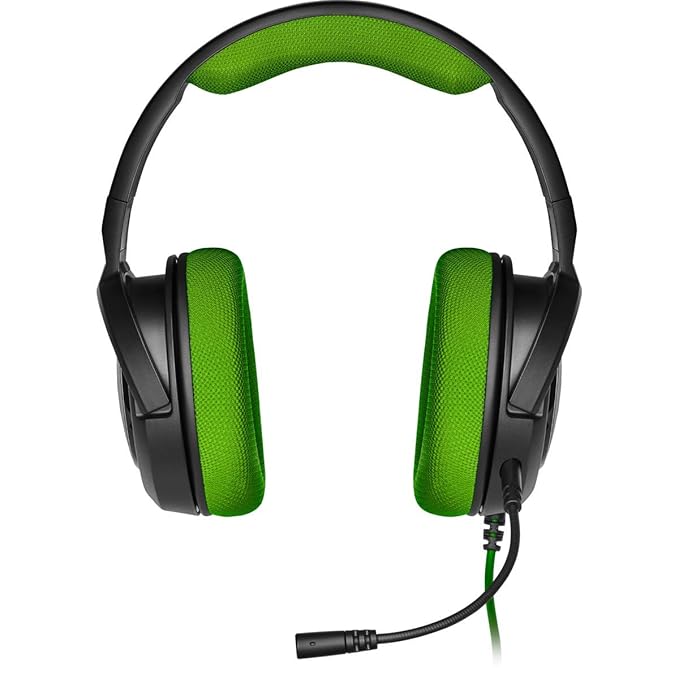 Corsair Hs35 Stereo Gaming Wired Over Ear Headphones with Mic (Green) Corsair Hs35 Stereo Gaming Wired Over Ear Headphones with Mic (Green)