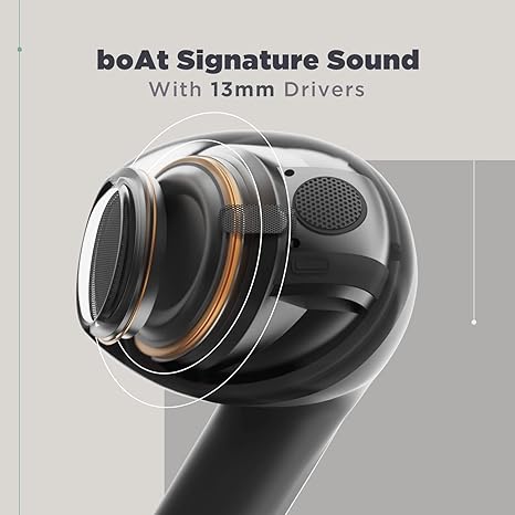boAt Airdopes Atom 81 Truly Wireless in Ear Ear Buds w/Upto 50H Playtime, Quad Mics ENx Tech, 13MM Drivers,Super Low Latency(50ms), ASAP Charge, BT v5.3 boAt Airdopes Atom 81 Truly Wireless in Ear Ear Buds w/Upto 50H Playtime, Quad Mics ENx Tech, 13MM Drivers,Super Low Latency(50ms), ASAP Charge, BT v5.3