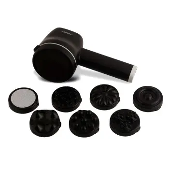 AGARO Alpha Rechargeable Handheld Body Massager With Interchangeable 8 Massage Heads 33625 Massager (Black)
