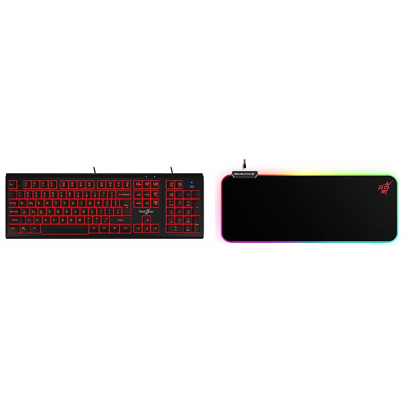 Redgear Dual Hammer 2 in 1 Keyboard with 3 LED Color Wired USB Gaming Keyboard Black