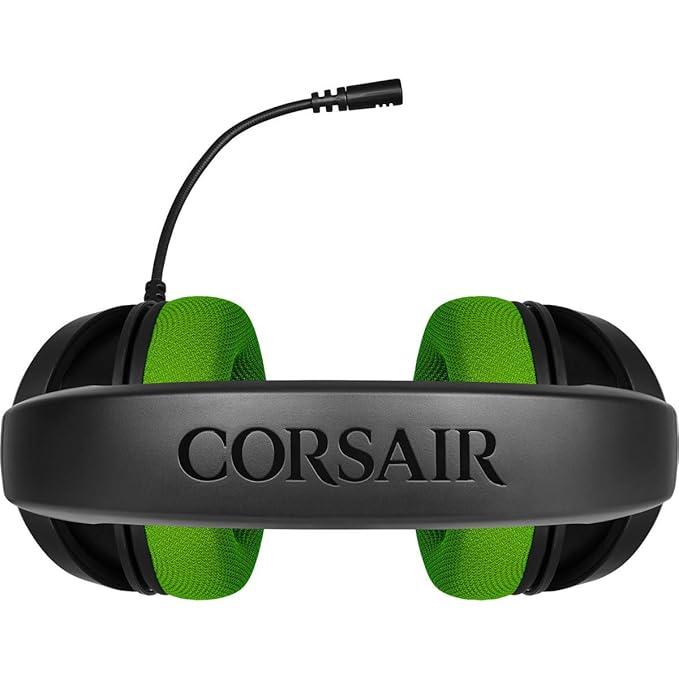 Corsair Hs35 Stereo Gaming Wired Over Ear Headphones with Mic (Green) Corsair Hs35 Stereo Gaming Wired Over Ear Headphones with Mic (Green)