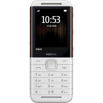Nokia 5310 Dual SIM Feature Phone with MP3 Player, Wireless FM Radio and Rear Camera (White/Red)