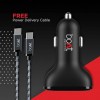 boAt Dual Port Qc-Pd 24W Fast Car Charger with 24W Fast Pd Charging & 18W Qc Charging Compatible with All Smartphones, Tablets & Laptops (Free Type C to Type C Cable), Black boAt Dual Port Qc-Pd 24W Fast Car Charger with 24W Fast Pd Charging & 18W Qc Charging Compatible with All Smartphones, Tablets & Laptops (Free Type C to Type C Cable), Black