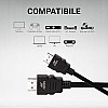 Ant Esports AEH0105 HDMI Cable 4K High-Speed HDMI Cord 18Gbps with Ethernet Support 4K 60Hz Compatible with Windows,Apple,UHD TV, Monitor, Computer,Xbox 360,PS5 PS4, Blu-ray, and More -1.5 Meter-Black