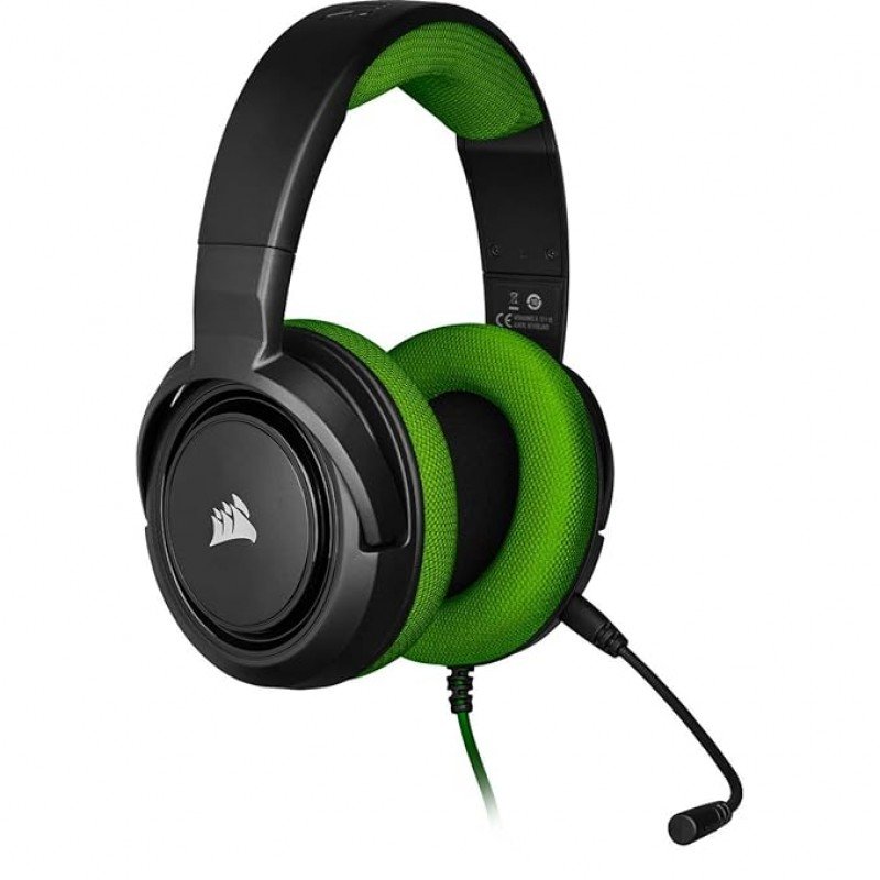 Corsair Hs35 Stereo Gaming Wired Over Ear Headphones with Mic (Green) Corsair Hs35 Stereo Gaming Wired Over Ear Headphones with Mic (Green)
